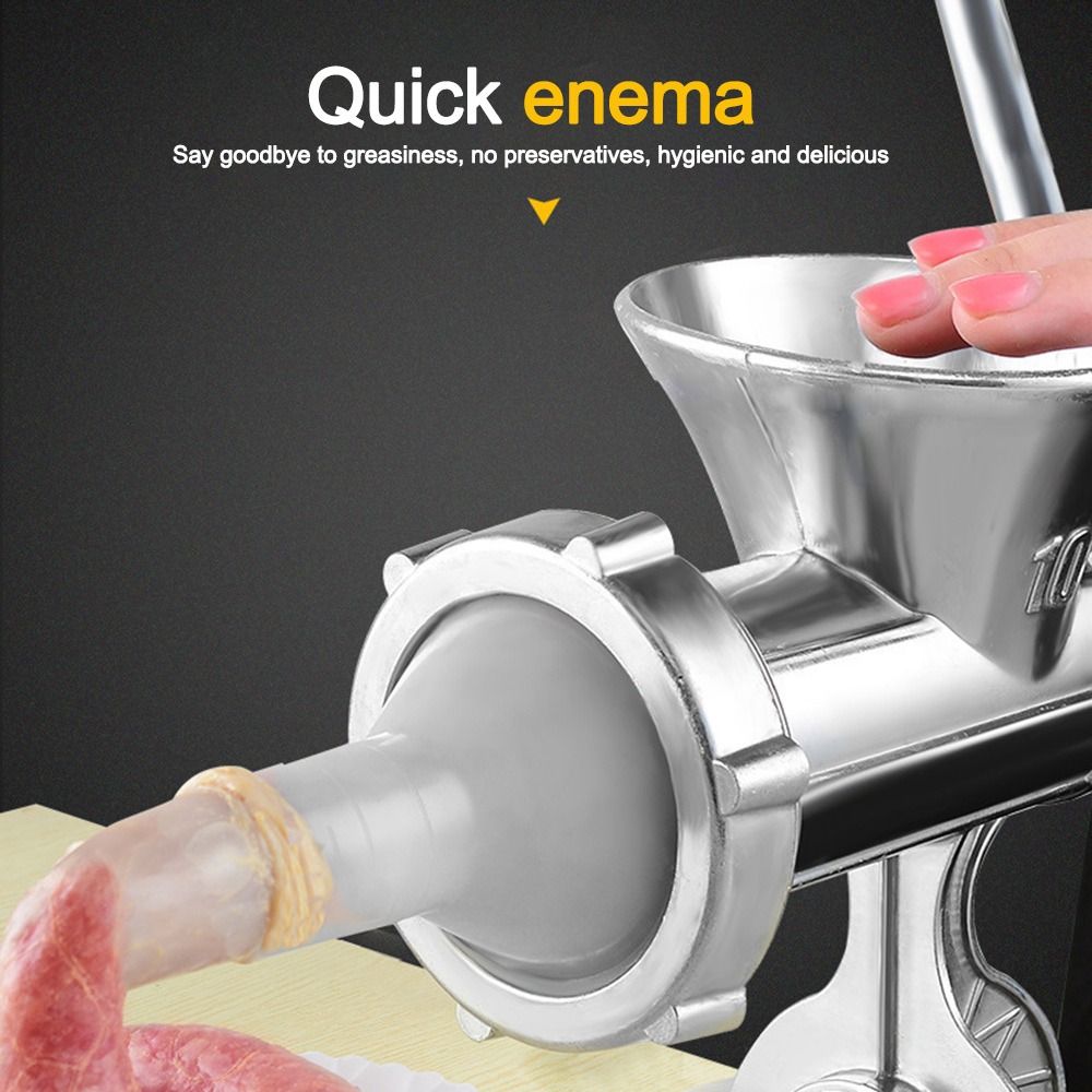 Kitchen Gadgets Mixer - Tritacarne Manuale Salvaspazio con Manovella, Insaccatrice
