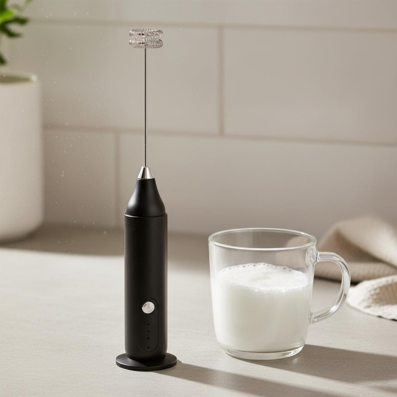 Kitchen Gadgets Mixer - Montalatte Portatile per Schiuma Fine, Frullatore