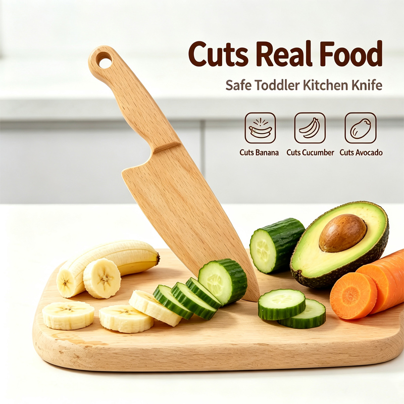 Kitchen Gadgets For Kids - Coltello per bambini in legno per