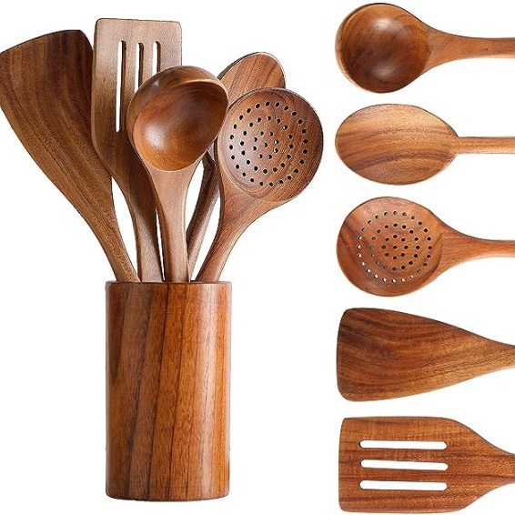 Kitchen Gadgets Under 100 - 6PCS Utensili da cucina in legno