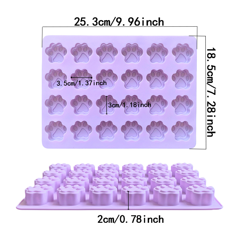 1 pz 24 fori a forma di zampa  - Silicone Mold Baking recensione e prezzo